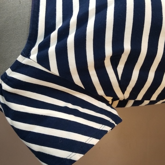 Lauren Ralph Lauren casual stretchy cotton dress. French navy/white stripe. - Picture 5 of 7